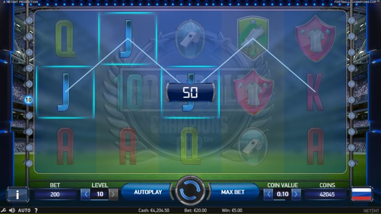 Video slot Football Champions Cup